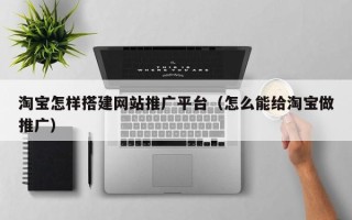 偃师淘宝怎样搭建网站推广平台（怎么能给淘宝做推广）